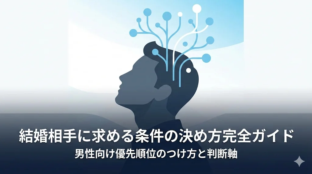 結婚相手に求める条件の決め方完全ガイド｜男性向け優先順位のつけ方と判断軸